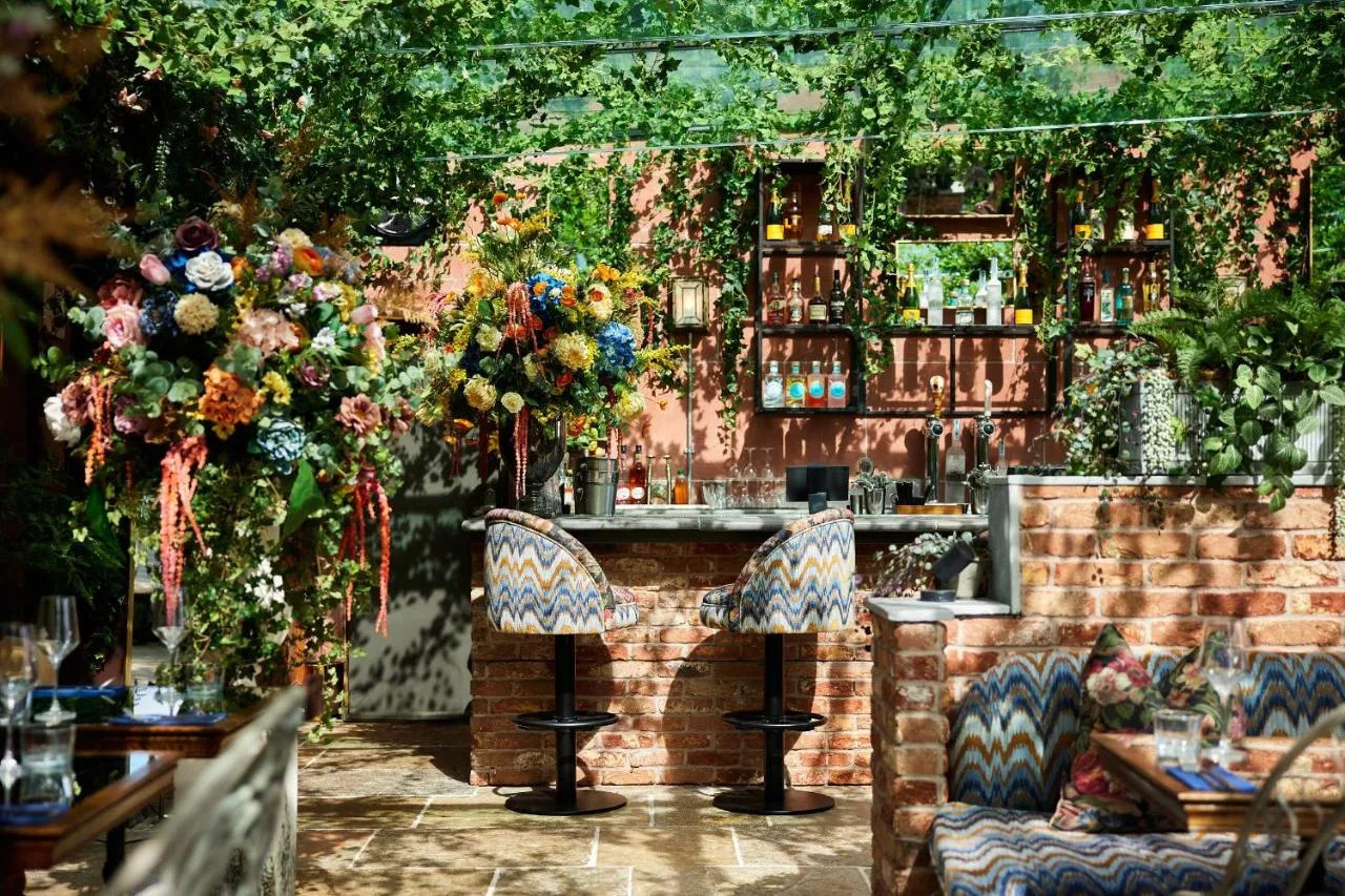 Flower-filled terrace