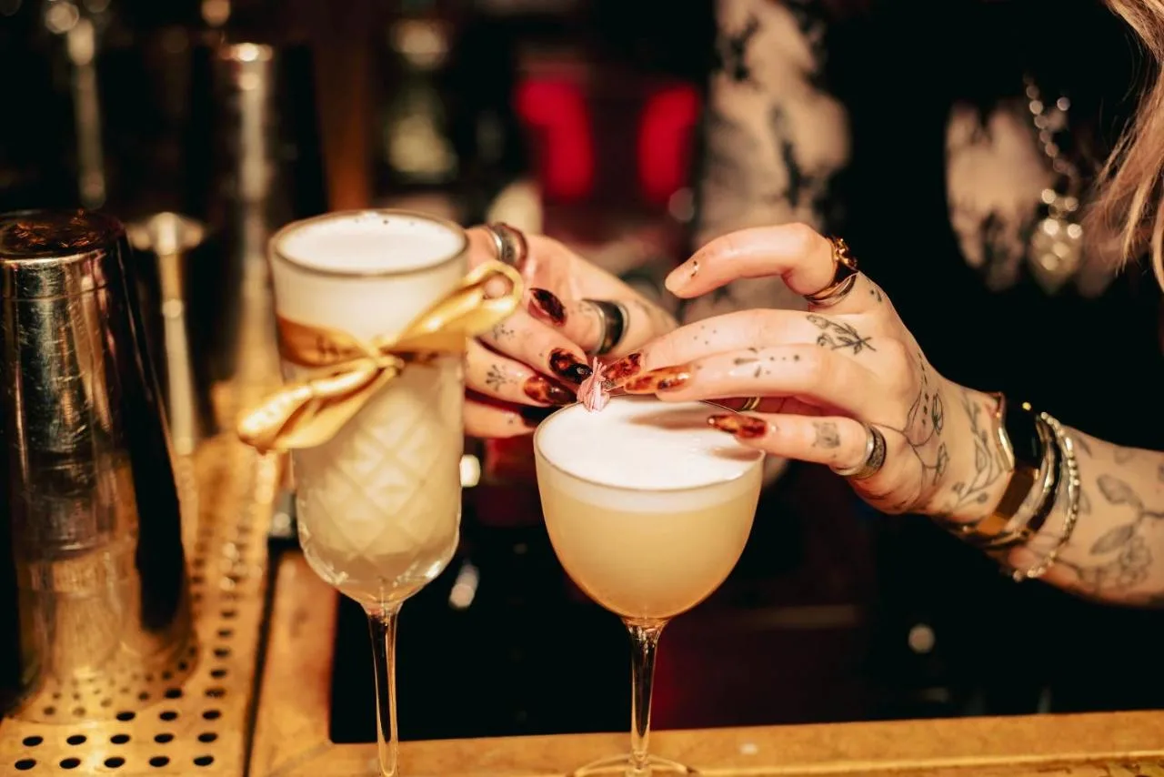 Cocktails at the bar