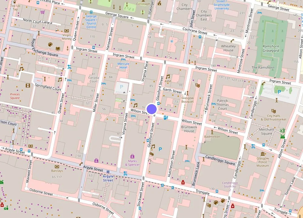 Map: House of Gods Glasgow